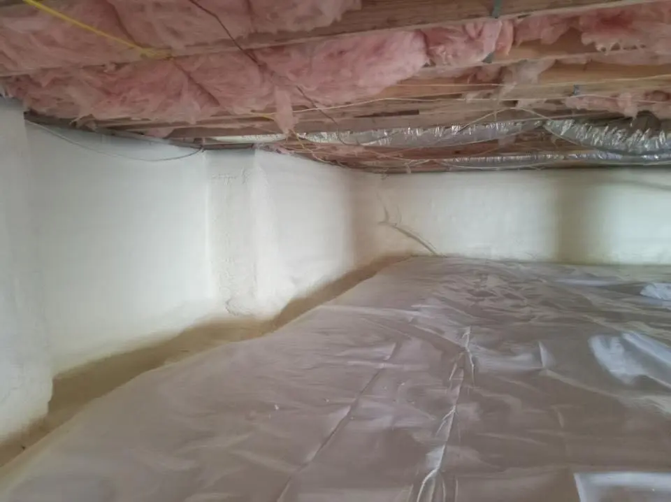 Crawl space encapsulation with closed-cell spray foam for Roof Waterproofing in Brushy Creek